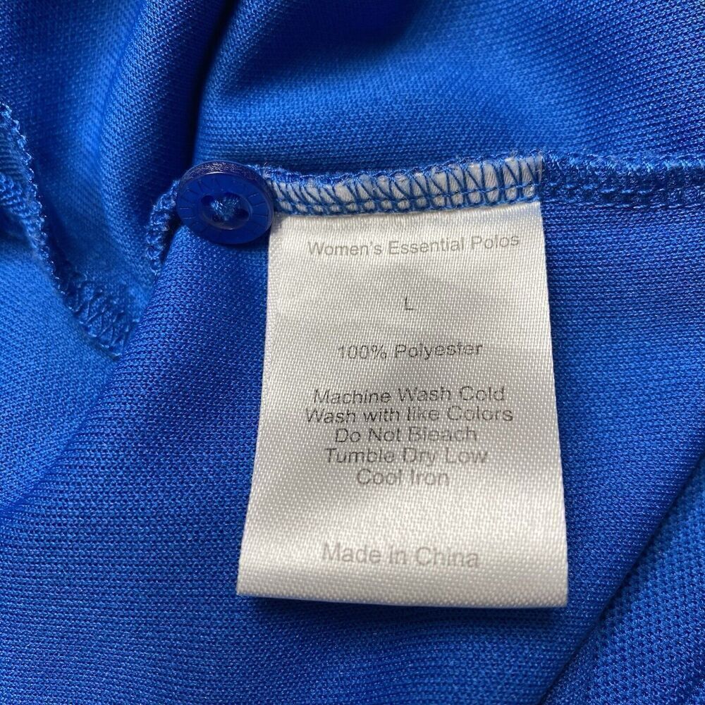 Loudmouth Golf Polo Shirt Women's Large Blue Gecko Tennis Athletic 4-Button - Picture 6 of 6